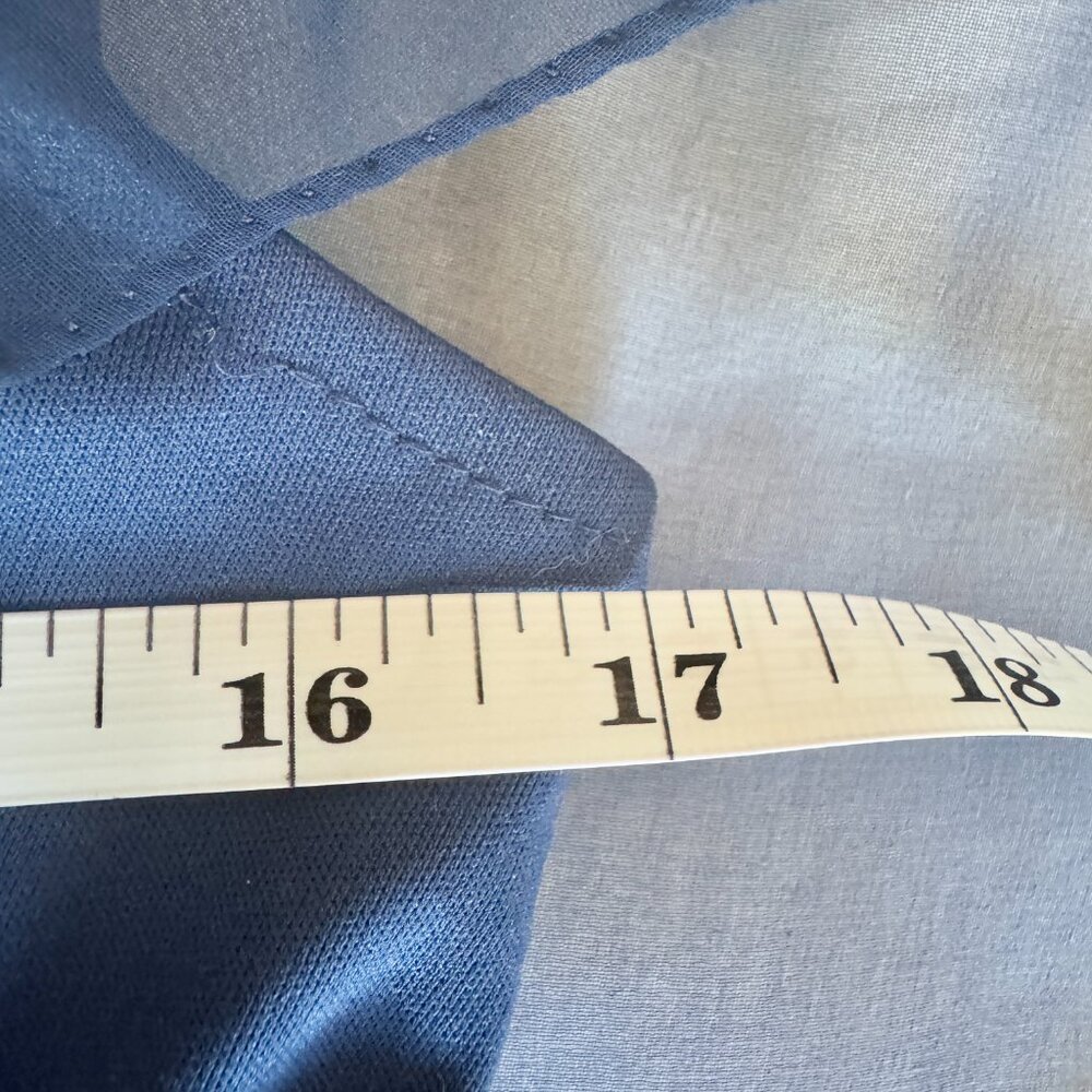 Vintage Navy Blue Chiffon Maxi Dress - Picture 11 of 14